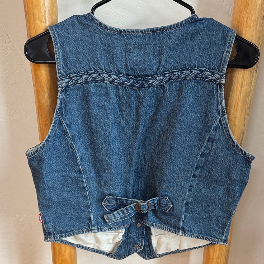 Levi Strauss & Co braided denim vest, nwt, size M - Picture 5 of 5